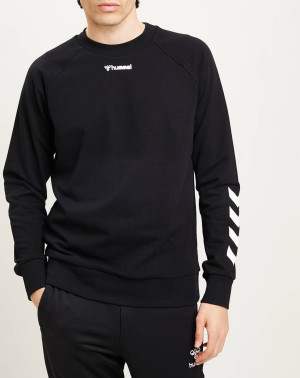 Hummel - Sweat Crewneck en Coton mélangé uni noir S