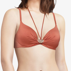 Chantelle - Haut de maillot coques Push-up Sense brique 90 C