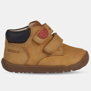 Geox - Baskets en Velours de Cuir Macchia camel 18