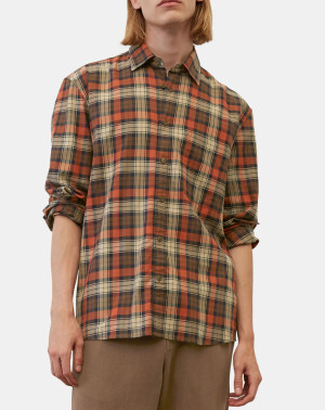 Marc O'Polo - Chemise Regular Fit à carreaux orange/marron XS