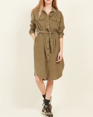 Hartford - Robe en Velours côtelé Rackam kaki 2