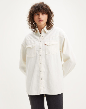 Levi's® - Chemise en Coton & Chanvre Dorsey XL oversize Western écrue M