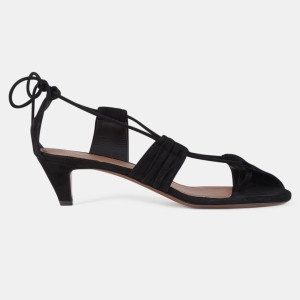 Neous - Sandales en Velours de Cuir Gloria noires - Talon 5 cm 36