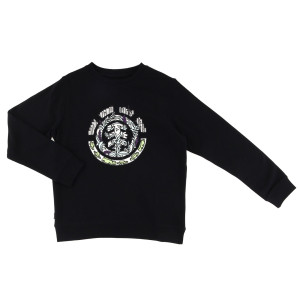 Element - Sweat col rond logo noir 14 A