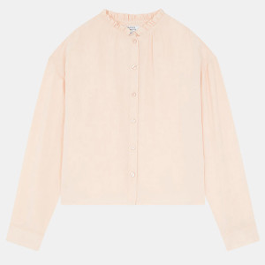 Galeries Lafayette & Kids - Chemise à col volanté Dana rose clair 12 A