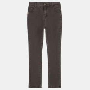 Galeries Lafayette & Kids - Jean skinny Tarra en Coton bio stretch gris 12 A