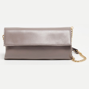 Abaco Paris - Sac bandoulière en Cuir de Vachette Gala taupe  - 26.5x14 cm OS