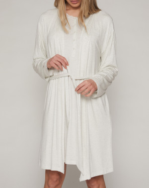 Admas Classic - Déshabillé Basic blanc XL