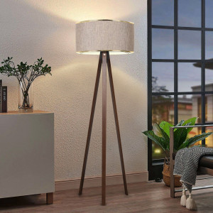 Sheen - Lampadaire AYD beige/doré - 140 cm OS