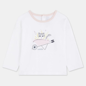 Cadet Rousselle - T-Shirt en Coton Bio Alamo ml print écru 6 M