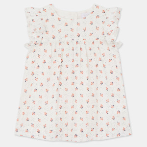 Cadet Rousselle - Robe en Coton Bio Amire mc plumetis écrue T.1M