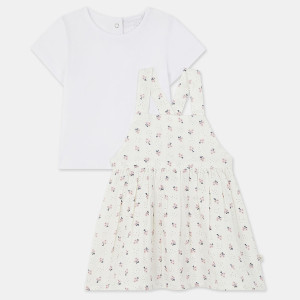 Cadet Rousselle - Ensemble en Coton Bio Amarla bis robe aop écru/rose 12 M