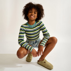 Bellerose - Pull Gemca rayé multicolore T.M/18A