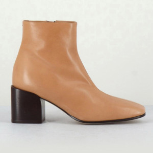 Officine Creative - Boots en Cuir Gail nude - Talon 6.5 cm 37,5