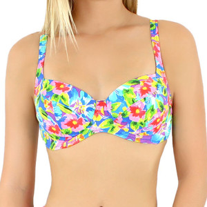 Janine Robin - Haut à armatures Maddalena multicolore T.105F/G