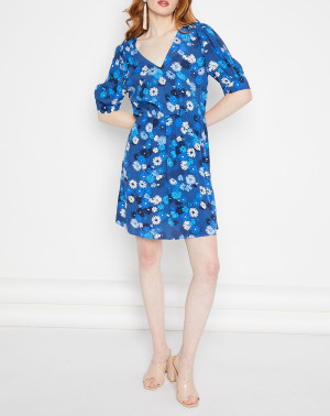 La Petite Etoile - Robe Vivienne imprimée bleue 1