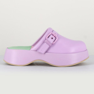 3Juin - Sabots en Cuir Lipari Chat lilas - Talon 5 cm 39