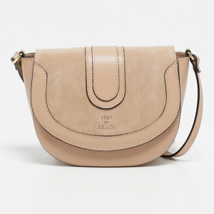 1987 by Abaco - Sac bandoulière en Cuir Gwen nude - 20x16x7 cm OS