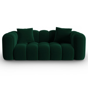 CXL by Christian Lacroix - Canapé Velours Clotilde 2 Places vert bouteille - 198x87x70 cm OS