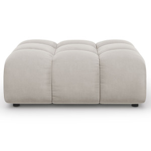 Cosmopolitan Design - Pouf Velours Sky ivoire - 102x80x43 cm OS