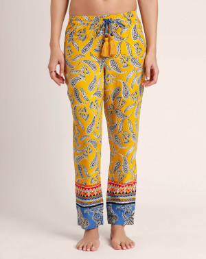 Admas - Pantalon de plage Hippie jaune M