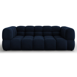 Mazzini Sofas - Canapé Velours Aster 3 Places bleu roi - 214x102x75 cm OS
