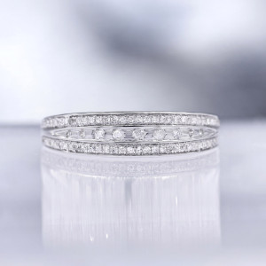 Caratelli - Bague Ces moments à nous Diamants 0.17 ct or blanc 48