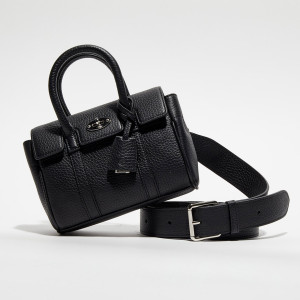 Mulberry - Petit sac à main en Cuir Mini Bayswater Satchel noir - 18x14x8 cm OS