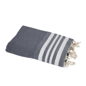 Febronie - Fouta Nid d'Abeille Newport gris moyen - 200x100 cm OS