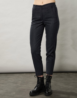 Hartford - Pantalon en Laine mélangée Perfect rayures brutes/charbon 2