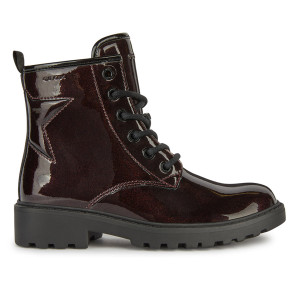 Geox - Bottines Casey bordeaux vernis 36