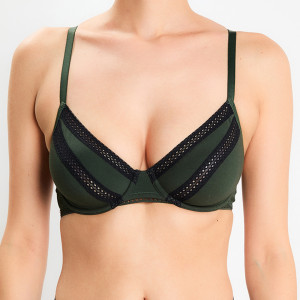 Lou - Soutien-gorge coques avec armatures Caresse kaki 95 E