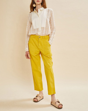 Chloé Stora - Pantalon Pandy jaune 36