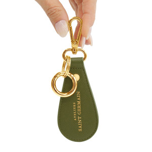 Ateliers Saint Germain - Porte-clés Tab vert kaki - 4.5x12.5x1.0 cm OS