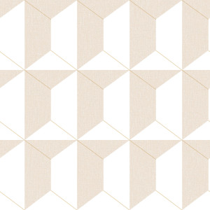 Caselio - Papier peint Rythm Beige Doré - 53 x 1005 cm OS