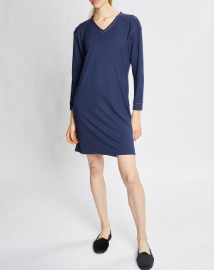 Le Chat - Chemise de nuit Slow bleu marine 38