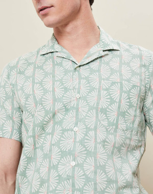 Hartford - Chemise slim imprimée Slam verte XL
