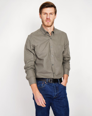 Secret du Lin - Chemise 100% Lin Alexandre vert kaki S