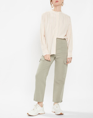 Galeries Lafayette - Pantalon Eprise kaki clair 36