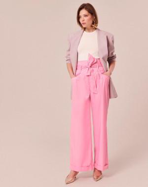 Tara Jarmon - Pantalon Coton Biologique en popeline blush 40