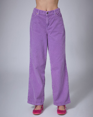 Manoush - Pantalon en Velours côtelé Baggy     parme 34