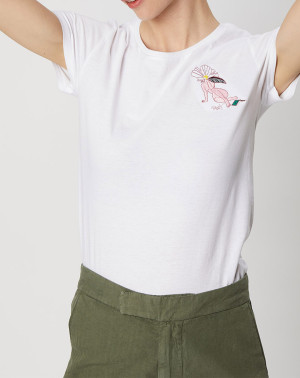 Mellow Yellow - T-Shirt Fleur blanc M