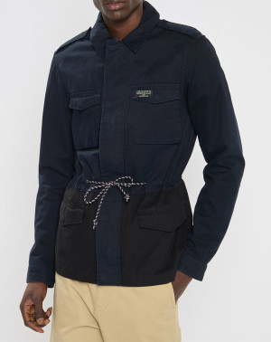 Scotch & Soda - Veste Saharienne bicolore bleu/noir XL