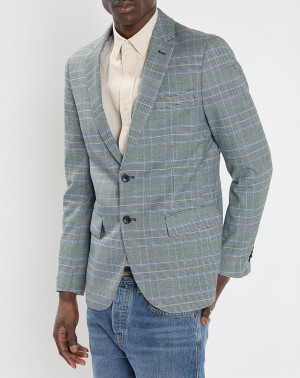 Scotch & Soda - Veste Prince de Galles 2 Boutons gris moyen L
