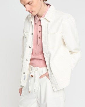 Scotch & Soda - Veste en Coton Biologique Worker blanche XL