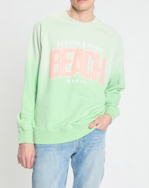 Scotch & Soda - Sweat Tie & Dye vert clair S