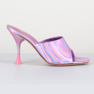 3Juin - Mules en Cuir Asia roses - Talon 9.5 cm 37