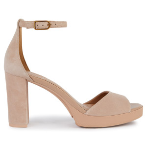 Geox - Sandales en Cuir Walk Pleasure naturel foncé - Talon 8.5 cm 41