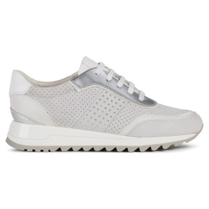 Geox - Sneakers en cuir suédé Tabelya blanc cassé / blanc 36