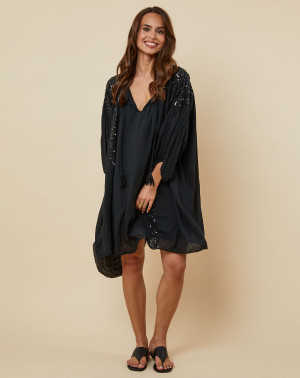 L'Armoire de Suzette - Robe Romy noire T.L/XL